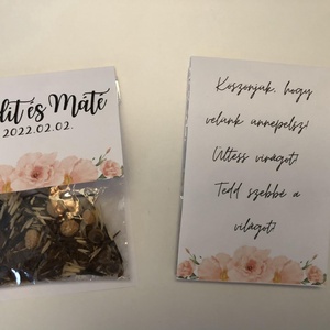 Esküvői köszönőajándék virágmag - Meska.hu