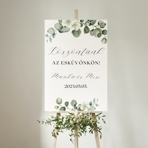 Esküvőre köszöntőtábla elektronikusan, Esküvő, Dekoráció, Tábla & Jelzés, Fotó, grafika, rajz, illusztráció, MESKA
