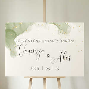 Foltos arany köszöntő és ülésrend tábla , Esküvő, Dekoráció, Tábla & Jelzés, Fotó, grafika, rajz, illusztráció, MESKA