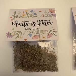Esküvői köszönőajándék virágmag tavaszi mintás, Esküvő, Emlék & Ajándék, Köszönőajándék, Fotó, grafika, rajz, illusztráció, MESKA