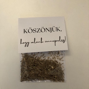 Esküvői köszönőajándék virágmag eukaliptusz mintával - esküvő - emlék & ajándék - köszönőajándék - Meska.hu