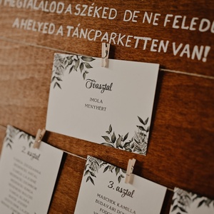 Zöld esszencia ültetési rend kártyák - Plexi és fa táblához - esküvő - meghívó & kártya - meghívó - Meska.hu