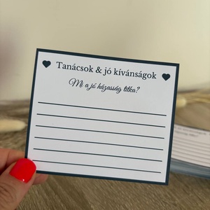 Tanácsok és jókívánságok kártya, Esküvő, Meghívó & Kártya, Meghívó, Papírművészet, MESKA