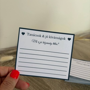 Tanácsok és jókívánságok kártya - esküvő - meghívó & kártya - meghívó - Meska.hu