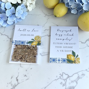 Esküvői köszönőajándék virágmag - Amalfi Ceramica, Esküvő, Emlék & Ajándék, Köszönőajándék, Fotó, grafika, rajz, illusztráció, MESKA