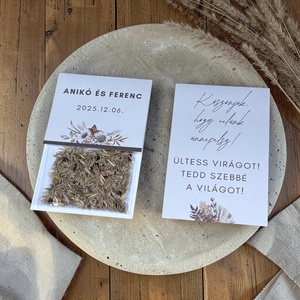 Esküvői köszönőajándék virágmag - Antique Bloom, Esküvő, Emlék & Ajándék, Köszönőajándék, Fotó, grafika, rajz, illusztráció, MESKA