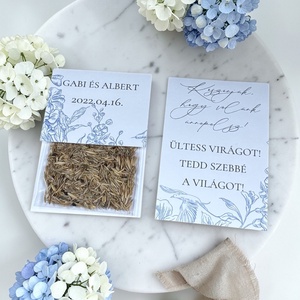 Esküvői köszönőajándék virágmag - Azure  Wings, Esküvő, Emlék & Ajándék, Köszönőajándék, Fotó, grafika, rajz, illusztráció, MESKA