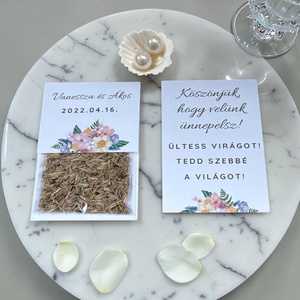 Esküvői köszönőajándék virágmag /tavaszi színes virágos mintával/- Garden Joy, Esküvő, Emlék & Ajándék, Köszönőajándék, Fotó, grafika, rajz, illusztráció, MESKA