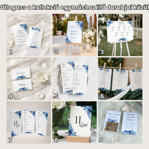 Esküvői köszönőajándék virágmag /kék rózsa mintával/- Indigo Mood - esküvő - emlék & ajándék - köszönőajándék - Meska.hu