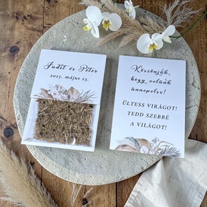 Esküvői köszönőajándék virágmag /szárazvirágos mintával/- Infinite Bloom, Esküvő, Emlék & Ajándék, Köszönőajándék, Fotó, grafika, rajz, illusztráció, MESKA