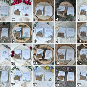 Esküvői köszönőajándék virágmag /citromos, fehér virágos mintával/- Summer Sorbet - esküvő - emlék & ajándék - köszönőajándék - Meska.hu