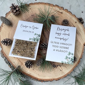 Esküvői köszönőajándék virágmag /eukaliptusz arany mintával/- Verde Oro, Esküvő, Emlék & Ajándék, Köszönőajándék, Fotó, grafika, rajz, illusztráció, MESKA