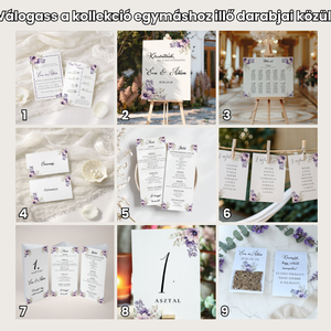 Esküvői köszönőajándék virágmag /lila virágos mintával/- Violet Haze - esküvő - emlék & ajándék - köszönőajándék - Meska.hu