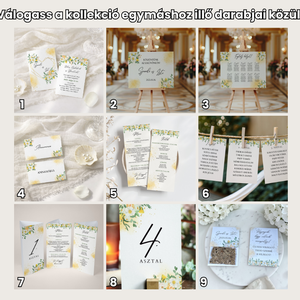 Esküvői menü és/vagy itallap/menüháromszög - Summer Sorbet - esküvő - meghívó & kártya - menü - Meska.hu