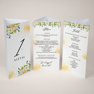 Esküvői menü és/vagy itallap/menüháromszög - Summer Sorbet - esküvő - meghívó & kártya - menü - Meska.hu