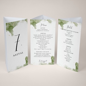 Esküvői menü és/vagy itallap/menüháromszög - Emerald Ink (smaragd zöld arany) - esküvő - meghívó & kártya - meghívó - Meska.hu