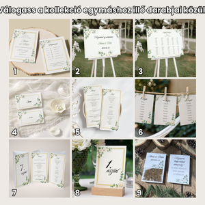 Esküvői menüháromszög/menülap/itallap/asztalszám - Golden Rose (fehér rózsás arannyal) - esküvő - meghívó & kártya - meghívó - Meska.hu