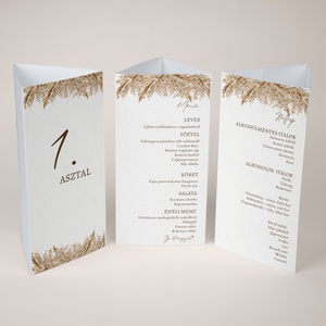 Esküvői menüháromszög/menülap/itallap/asztalszám- Pampas Dreams  (pampafüves), Esküvő, Meghívó & Kártya, Meghívó, Fotó, grafika, rajz, illusztráció, MESKA