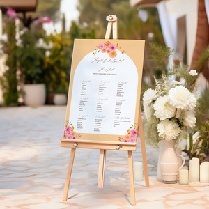 Esküvői tábla /köszöntőtábla/ültetésrend tábla/programtábla - Color Pop Flora (színes virágos) - esküvő - dekoráció - tábla & jelzés - Meska.hu