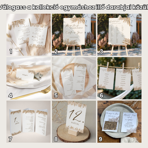 Esküvői tábla /köszöntőtábla/ültetésrend tábla/programtábla - Pampas Dreams (pampafüves natúr) - esküvő - dekoráció - tábla & jelzés - Meska.hu