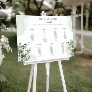 Esküvői tábla /köszöntőtábla/ültetésrend tábla/programtábla - Silent Nature (eukaliptuszos) - esküvő - dekoráció - tábla & jelzés - Meska.hu