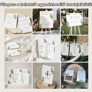 Esküvői tábla /köszöntőtábla/ültetésrend tábla/programtábla - Soft Sage (zsályazöld leveles) - esküvő - dekoráció - tábla & jelzés - Meska.hu