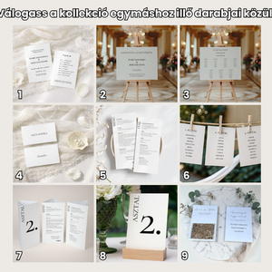 Esküvői tábla /köszöntőtábla/ültetésrend tábla/programtábla - The Black Type (modern minimalista) - esküvő - dekoráció - tábla & jelzés - Meska.hu