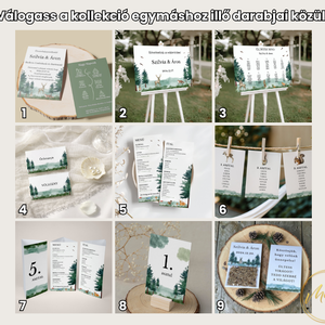  Esküvő asztalszám/asztaljelölő/asztalszám kártya/asztalszámozás/asztali dekoráció - Woodland Tale (erdei állatos) - esküvő - meghívó & kártya - meghívó - Meska.hu