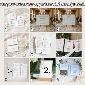 Esküvő asztalszám/asztaljelölő /asztalszám kártya/asztalszámozás / asztali dekor- The Black Type (modern minimalista) - esküvő - meghívó & kártya - meghívó - Meska.hu