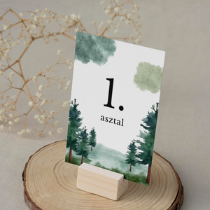  Esküvő asztalszám/asztaljelölő/asztalszám kártya/asztalszámozás/asztali dekoráció - Woodland Tale (erdei állatos), Esküvő, Meghívó & Kártya, Meghívó, Fotó, grafika, rajz, illusztráció, MESKA