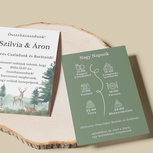 Esküvői meghívó -Erdei mese - Meska.hu
