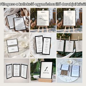Esküvői meghívó -Fekete elegancia - esküvő - meghívó & kártya - meghívó - Meska.hu