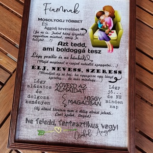 Emléktáblák - Fiamnak - otthon & életmód - dekoráció - fali és függő dekoráció - falra akasztható dekor - Meska.hu
