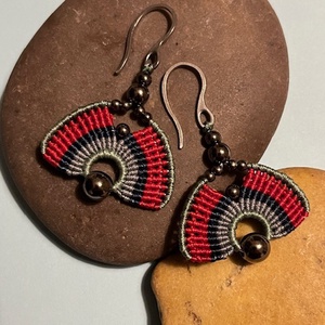 Gyöngyös bohém füli - ékszer - fülbevaló - lógó fülbevaló - Meska.hu