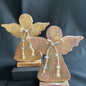 Minimal fa angyalka dísz - Meska.hu