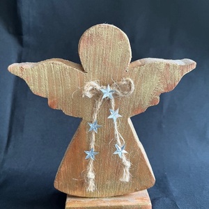 Minimal fa angyalka dísz - karácsony - adventi díszek - adventi asztaldísz - Meska.hu
