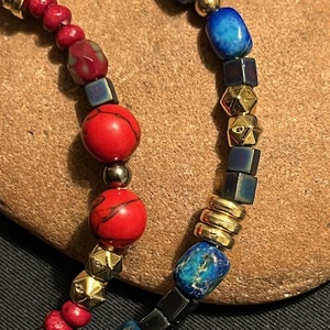 Bohókás karkötő drótból, ásványgyönggyel, Ékszer, Karkötő, Gyöngyös karkötő, Ékszerkészítés, MESKA