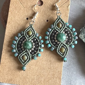 Gyöngyös füli - ékszer - fülbevaló - lógó fülbevaló - Meska.hu