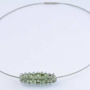Bubble long bead- egyedi üveggyöngy sodronyon -  - Meska.hu