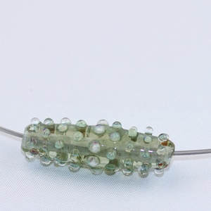 Bubble long bead- egyedi üveggyöngy sodronyon -  - Meska.hu