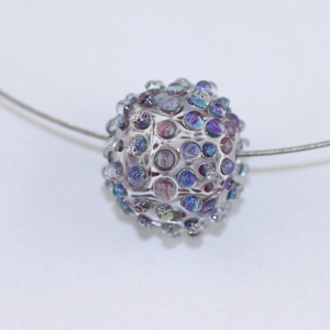 Bubble hollow bead- egyedi üveggyöngy sodronyon - Meska.hu