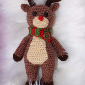 Horgolt rénszarvas amigurumi - Rudolf - Meska.hu