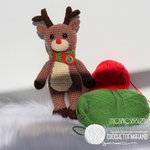 Horgolt rénszarvas amigurumi - Rudolf -  - Meska.hu