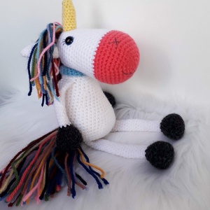 Horgolt unikornis amigurumi - Málna - Meska.hu