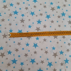 Csillagos 100% pamut méteráru 160cm kék-fehér - kellékek & szerszámok - méteráru - vászon - Meska.hu