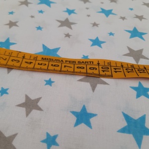 Csillagos 100% pamut méteráru 160cm kék-fehér - kellékek & szerszámok - méteráru - vászon - Meska.hu