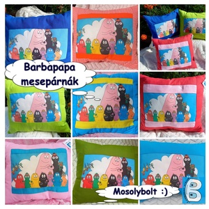 Egyedi barbapapa mintás párnák - otthon & életmód - babaszoba, gyerekszoba - gyerek díszpárna - Meska.hu