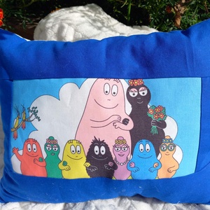 Barbapapa mesepárna kék-sötétkék - otthon & életmód - babaszoba, gyerekszoba - gyerek díszpárna - Meska.hu