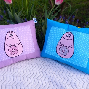 Barbapapa foltvarrott mese párna több színben - otthon & életmód - babaszoba, gyerekszoba - gyerek díszpárna - Meska.hu