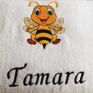 Törölközőhímzés névhímzéssel, mintahímzés lehetőségével 100% pamut, frottier - otthon & életmód - fürdőszoba - törölköző - Meska.hu